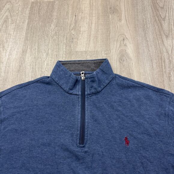 Polo Ralph Lauren 1/4 Zip Pullover Men's Extra Large XL Blue Preppy Office - Picture 3 of 8
